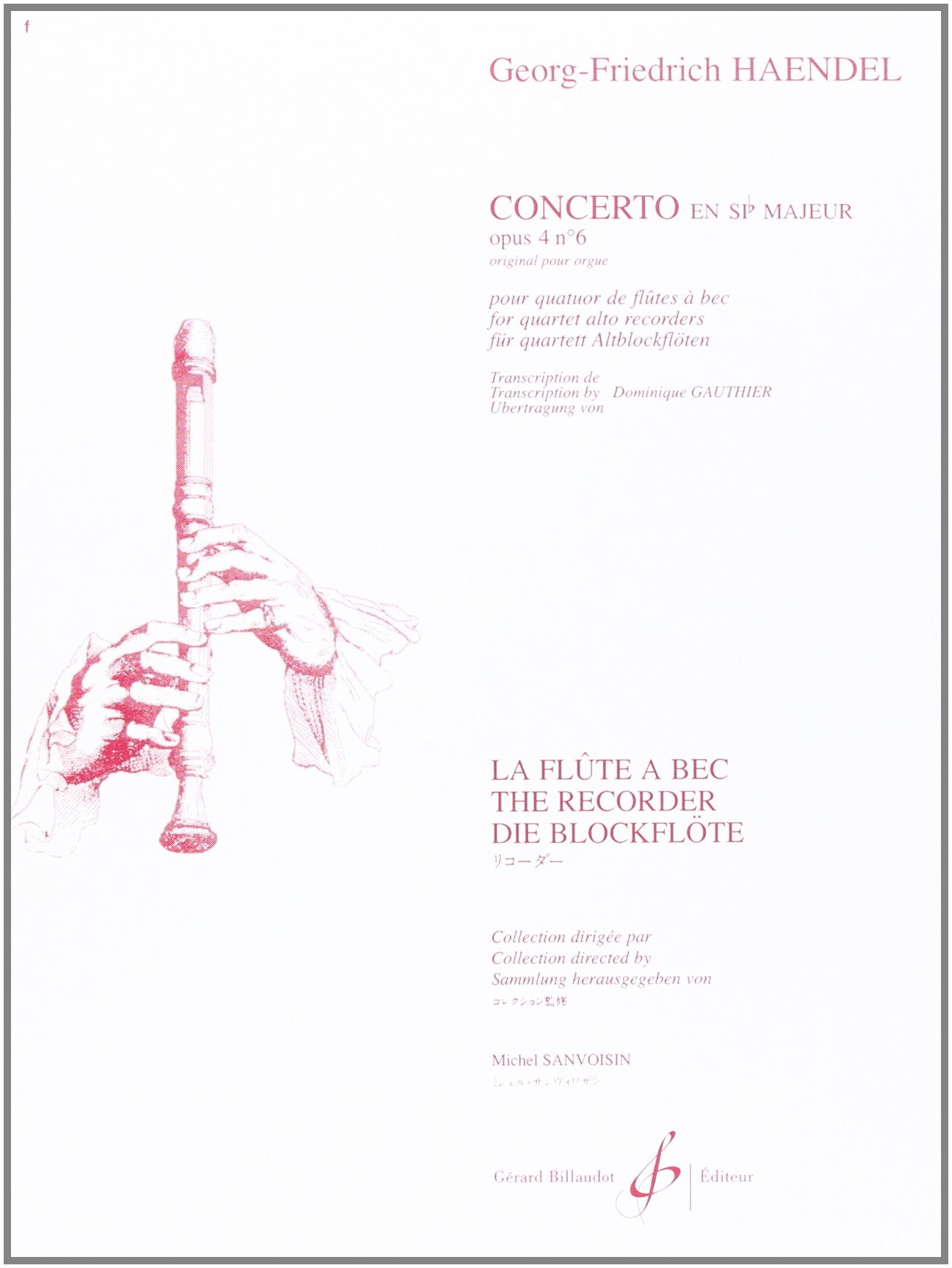 Concerto en sib majeur opus iv na 6 book