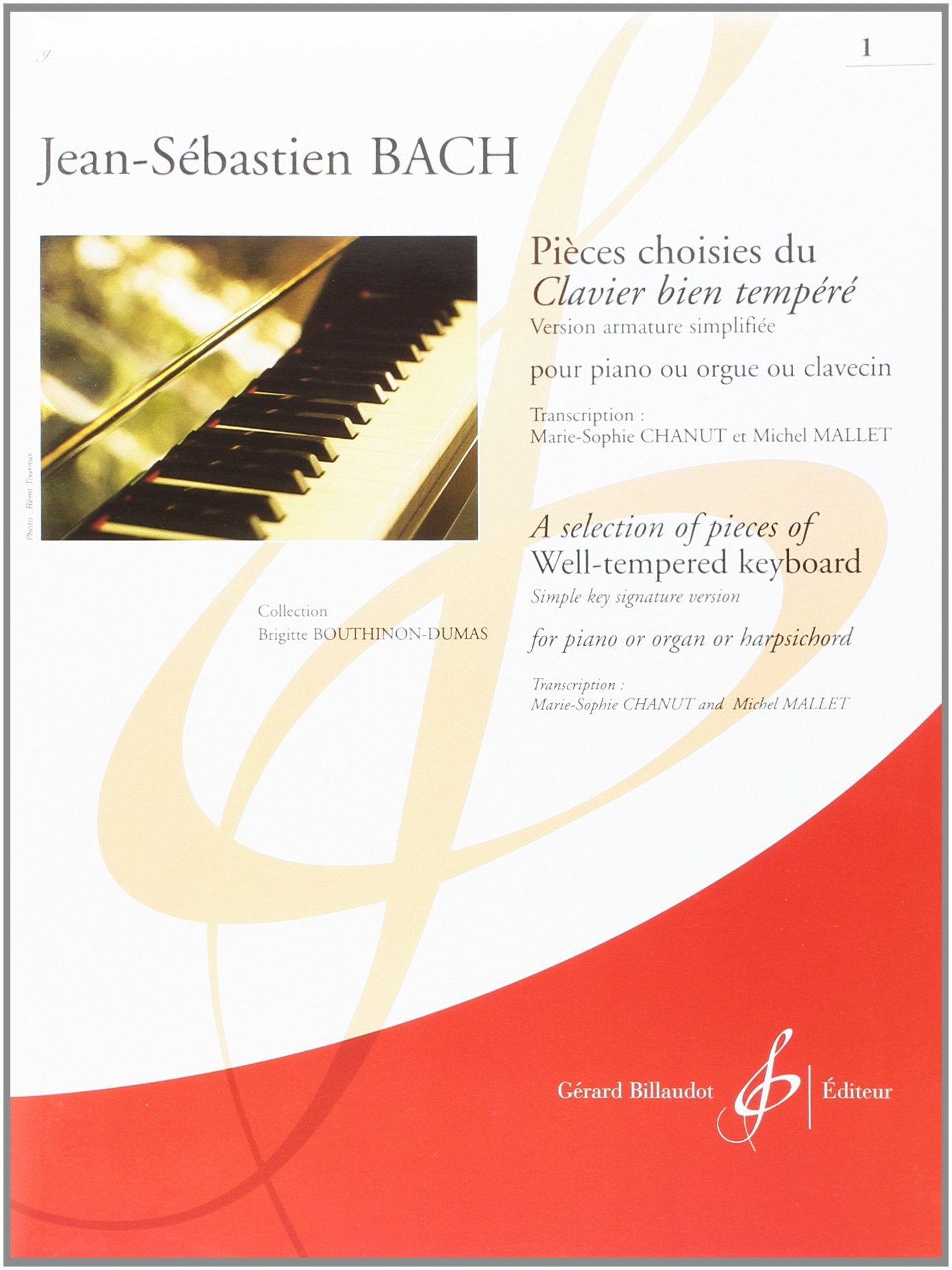 Pieces choisies du clavier bien tempere volume 1 book