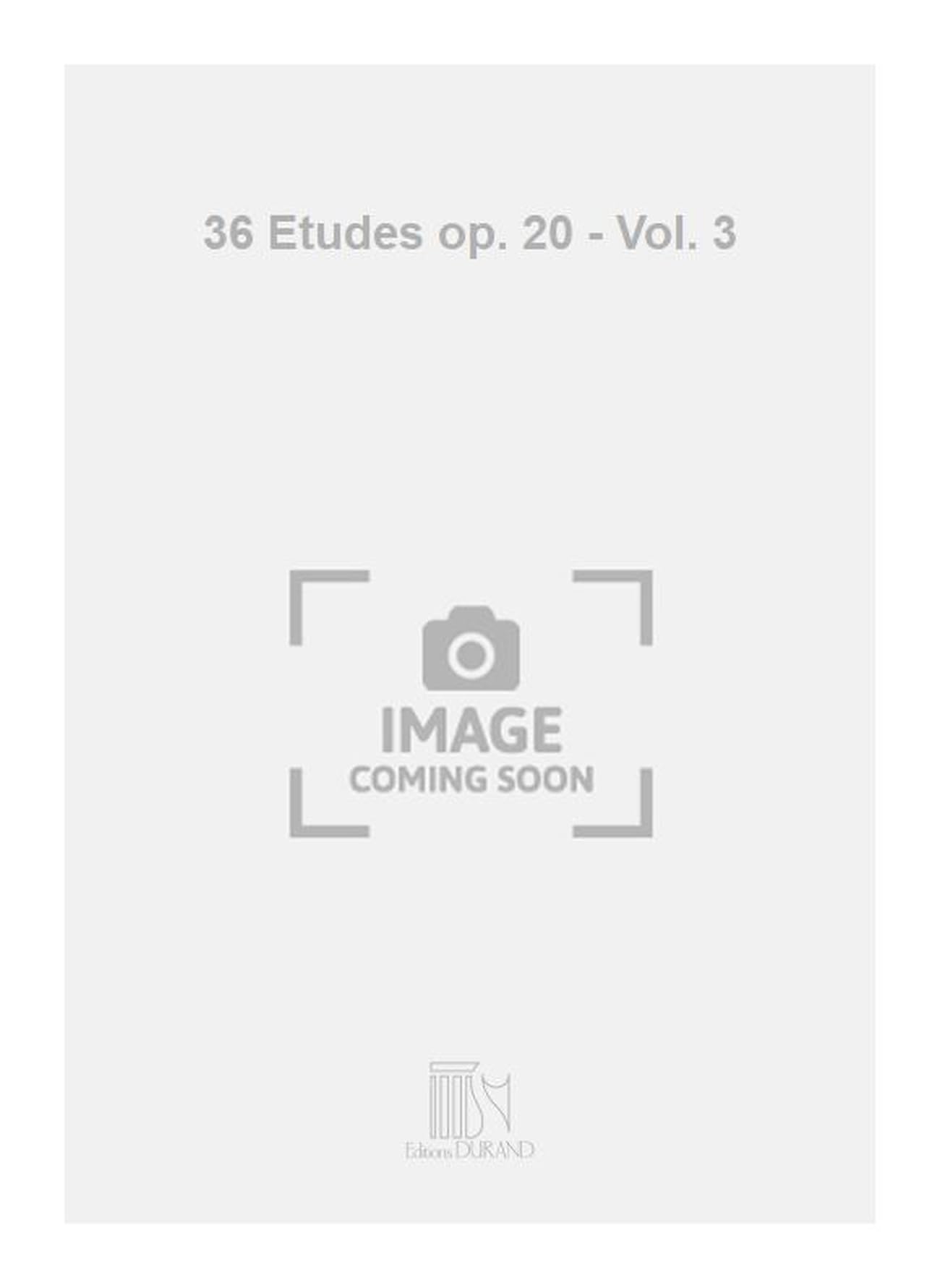 36 Etudes op. 20 - Vol. 3 book
