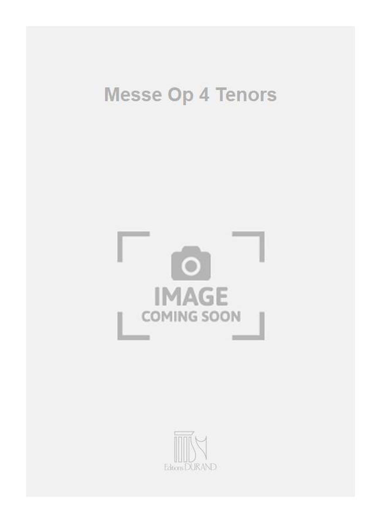 Messe Op 4 Tenors book