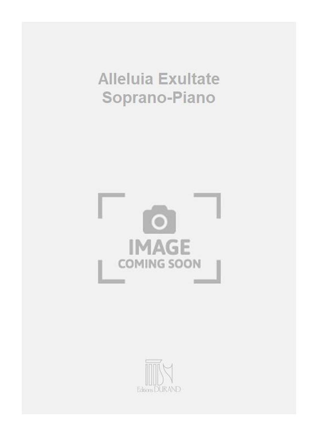 Alleluia Exultate Soprano-Piano book