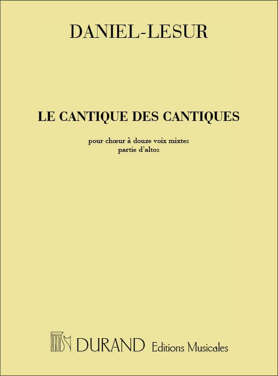 Le cantique des cantiques alto book