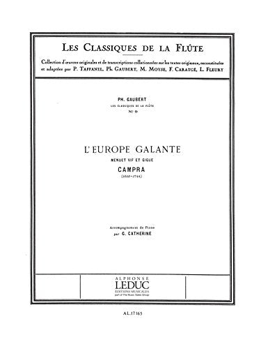 Andre campra: menuet et gigue (classiques no.9) (flute & piano) book