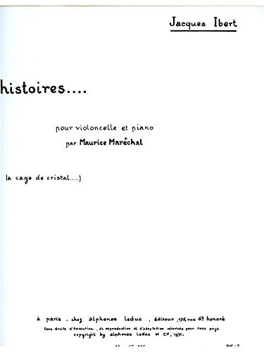 HISTOIRES N008 LA CAGE DE CRISTAL VIOLONCELLE ET PIANO book
