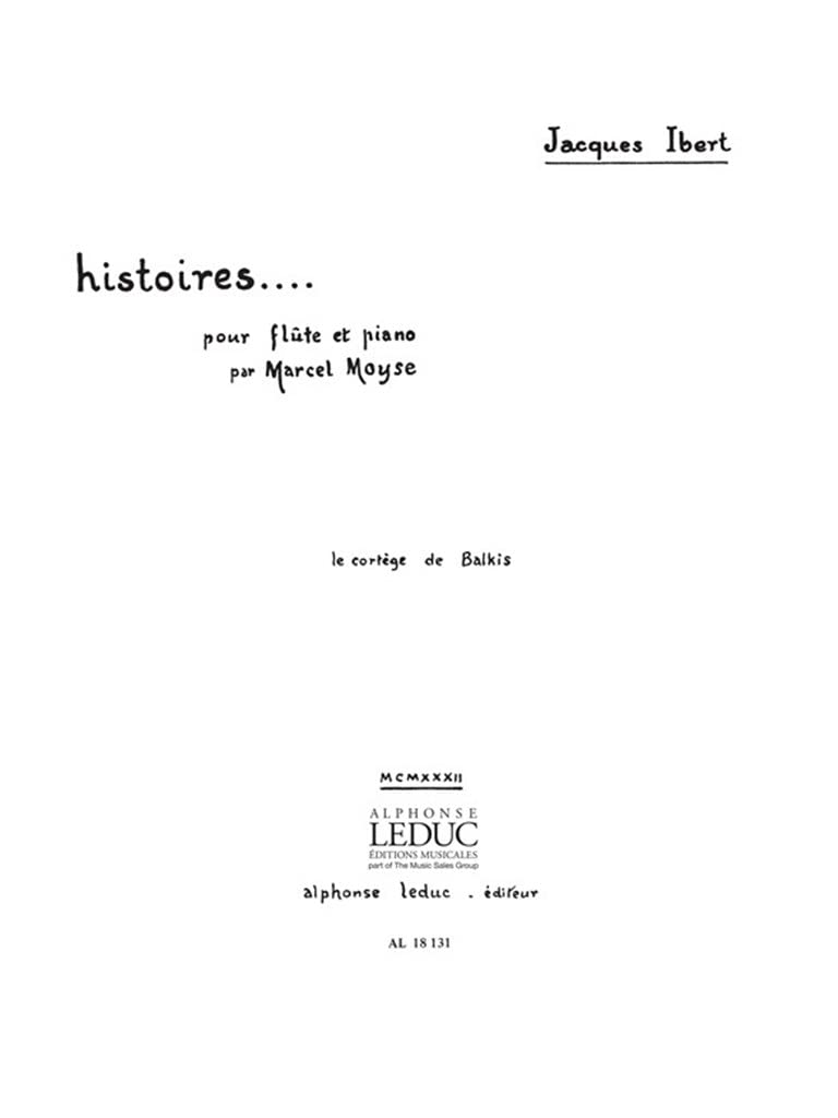 HISTOIRES N010 LE CORTEGE DE BALKIS FLUTE ET PIANO book
