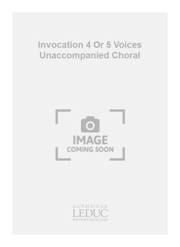 Gossec invocation 4 or 5 voices unaccompanied choral book