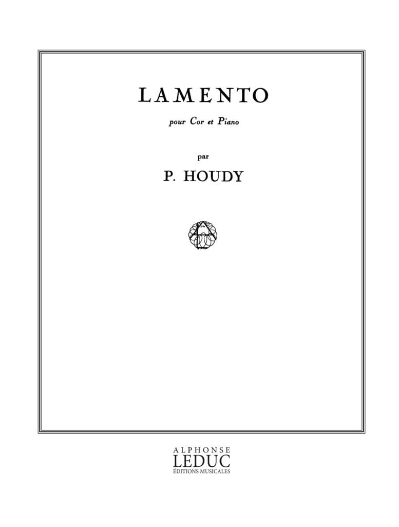 Pierrick houdy: lamento (horn & piano) book
