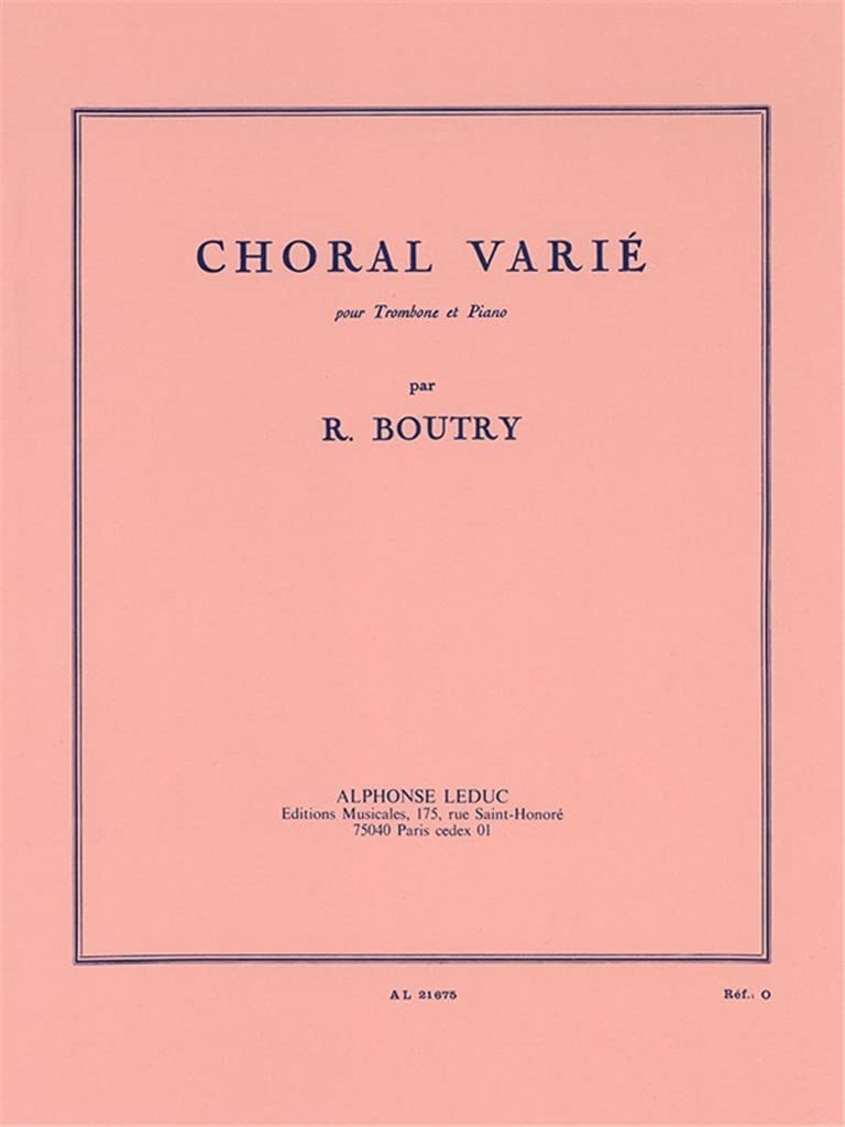 CHORAL VARIE TROMBONE ET PIANO book