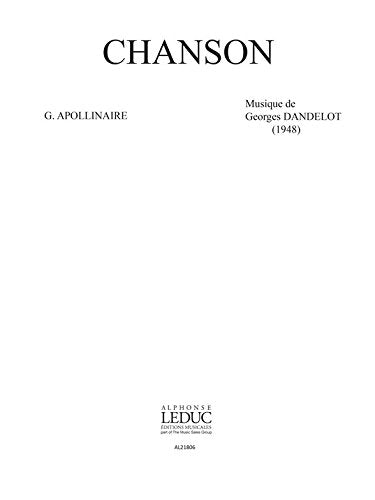 Georges dandelot: chanson (choral-mixed a cappella) chant book