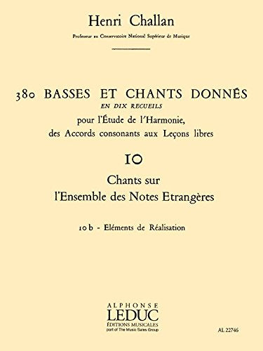 380 BASSES ET CHANTS DONNES VOL.10:CHANTS SUR NOTES ETRANG.10B REALISATION book