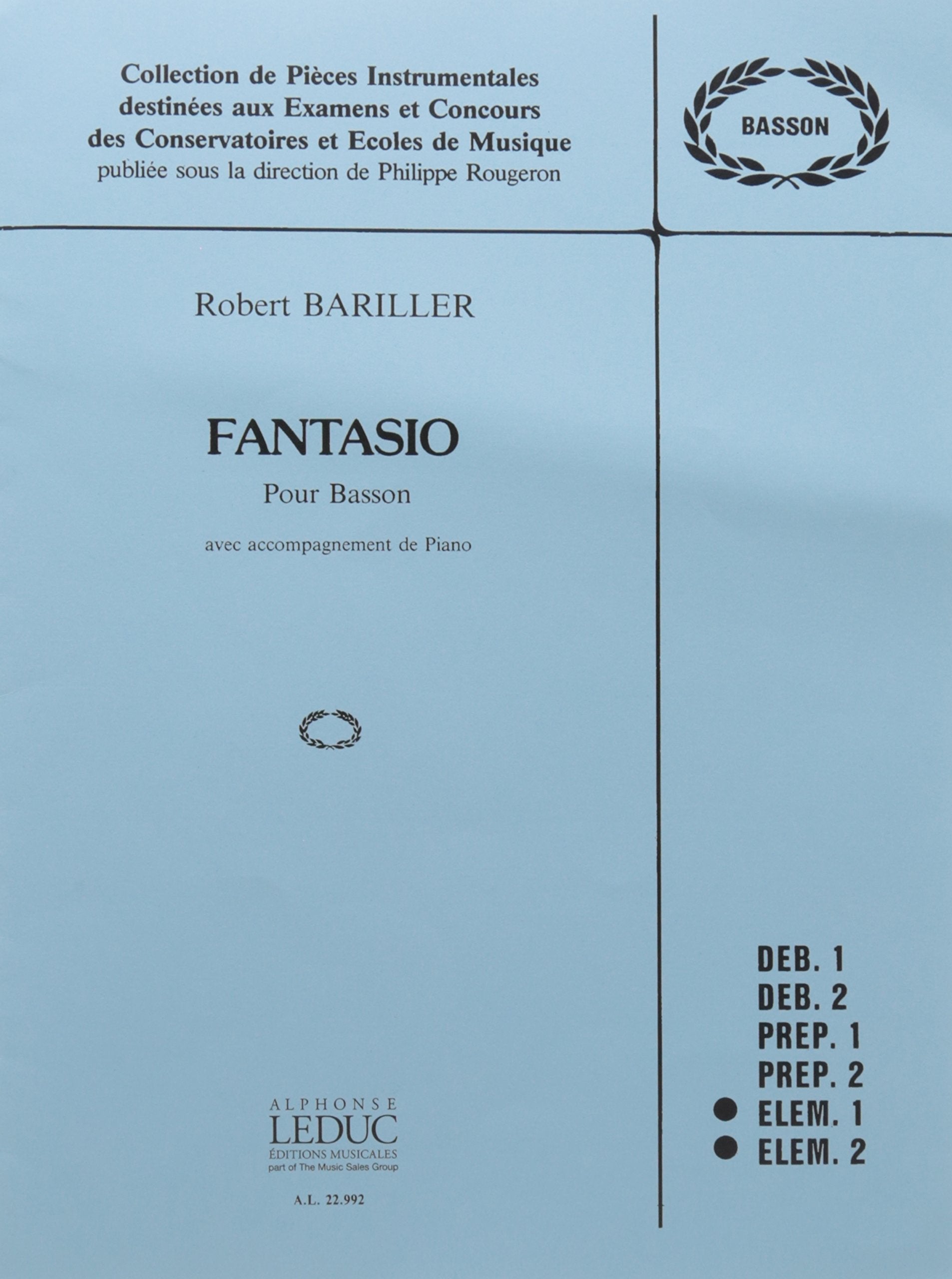 FANTASIO BASSON ET PIANO/COLLECTION ROUGERON book
