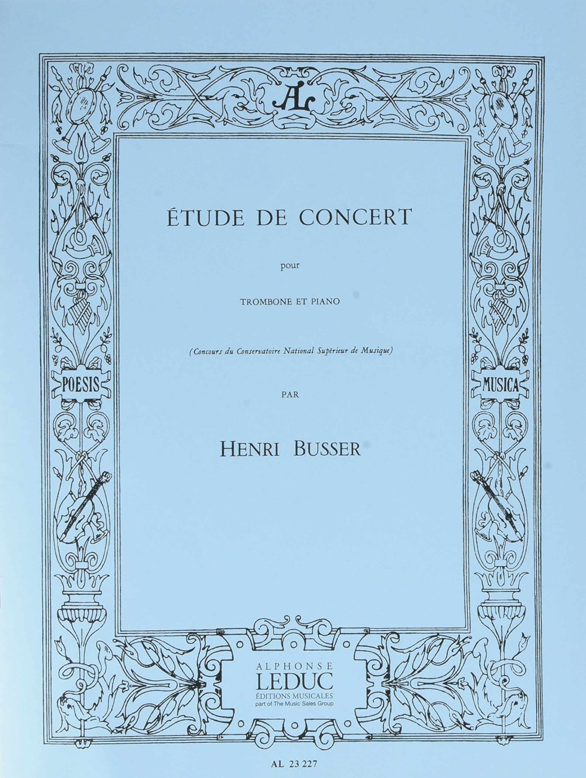 ETUDE DE CONCERT TROMBONE ET PIANO book