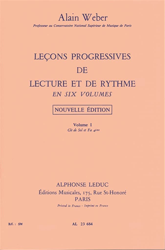 LECONS PROGR.LECTURE ET RYTHME VOL 1:CLE SOL ET DEBUT FA S/ACCT Arts & Music