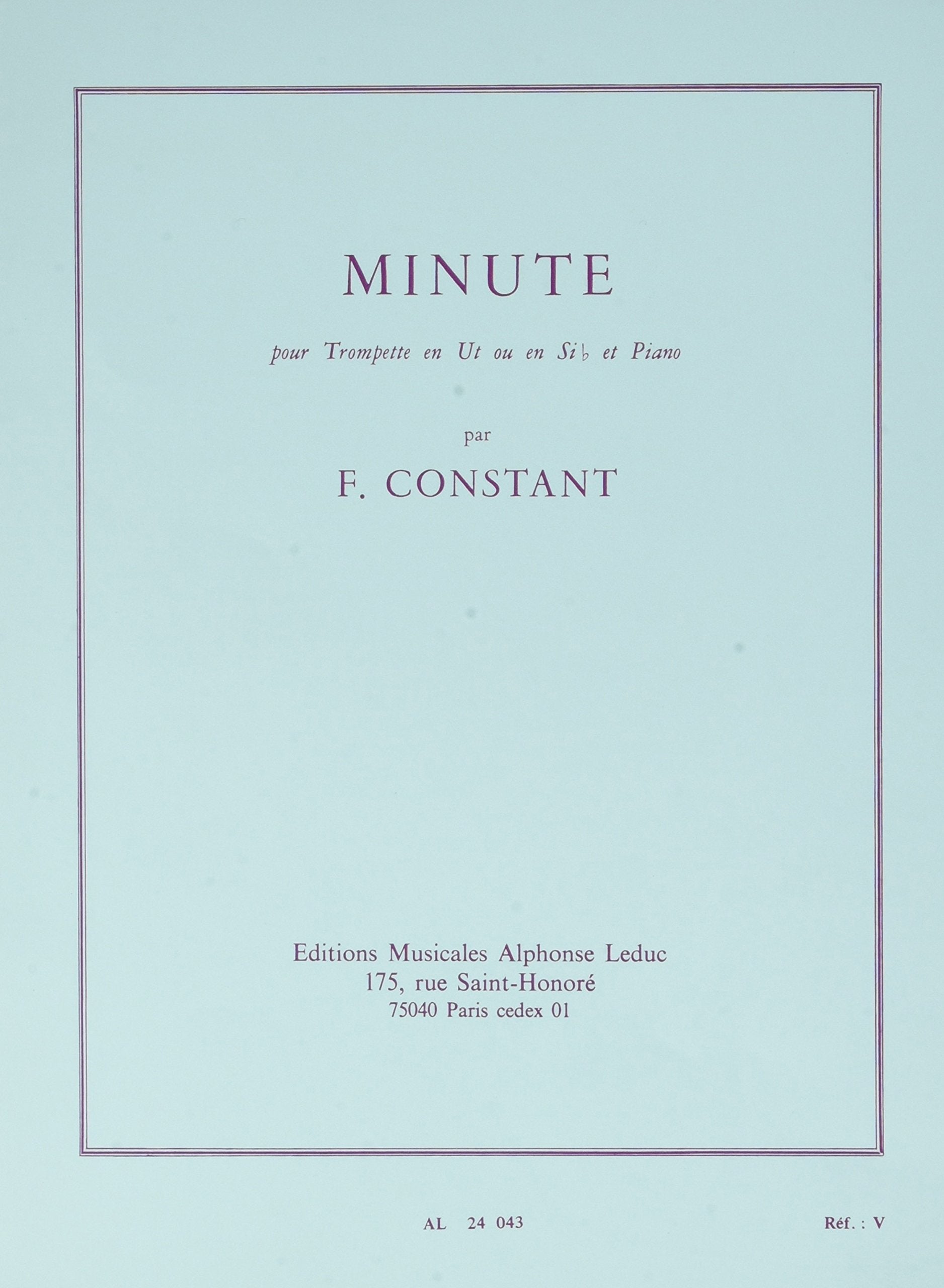 MINUTE TROMPETTE UT OU SIB ET PIANO book