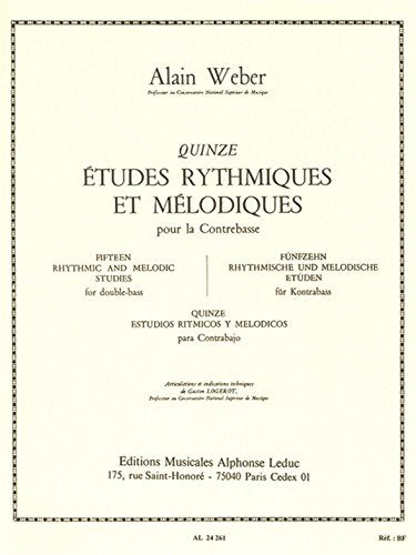 15 ETUDES RYTHMIQUES ET MELODIQUES CONTREBASSE book