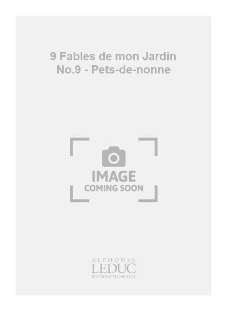 R. chagnon: 9 fables de mon jardin no.9: regle de la prosperite (choral-mixed accompanied) book