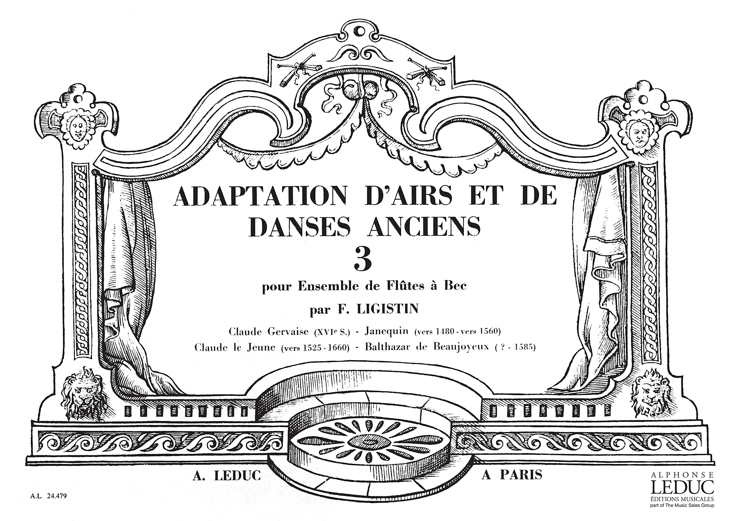 ADAPTATION AIRS DANSES ANCIENS VOLUME 3:16EME SIECLE ENSEMBLE FLUTES A BEC book