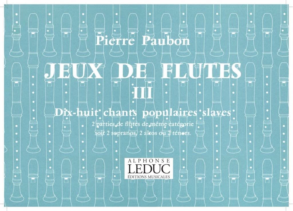 Pierre paubon: jeux de flutes vol.3 (recorders 2) book