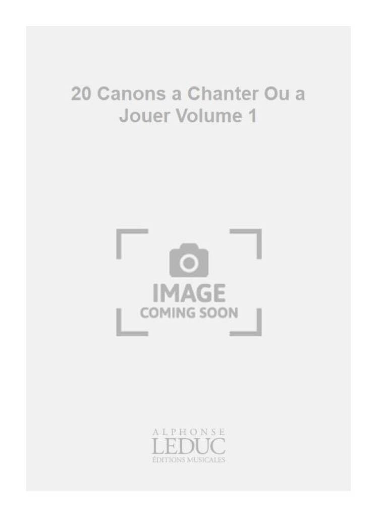 Pendleton 20 canons a chanter ou a jouer volume 1 voice & recorder bk book