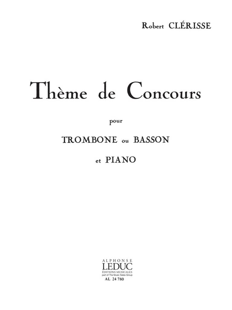 THEME DE CONCOURS TROMBONE OU BASSON ET PIANO book