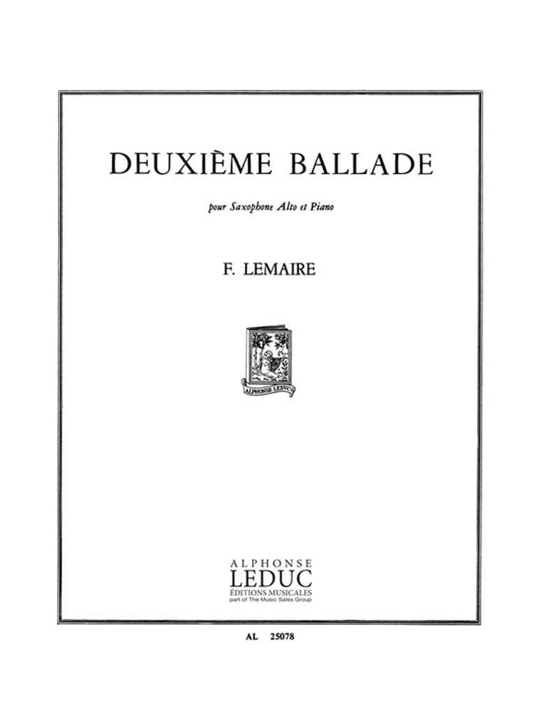 BALLADE N02 SAXOPHONE MIB ET PIANO book