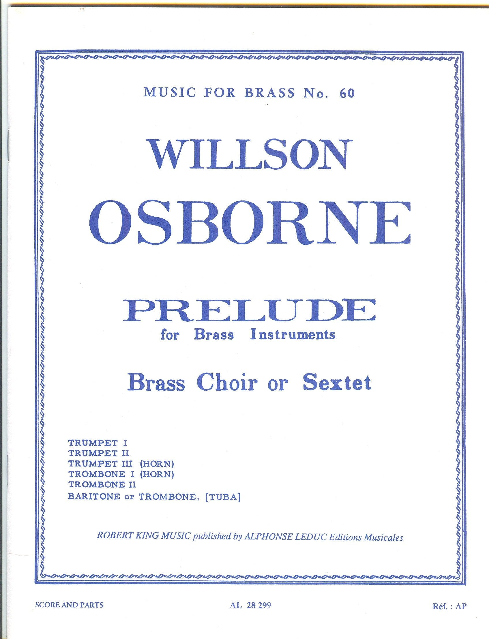 PRELUDE BRASS SEXTET/SCORE AND PARTS(PTION/PTIES)MFB060 book