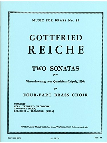Gottfried reiche: sonatas no.21 & no.22 (quartet-brass) book