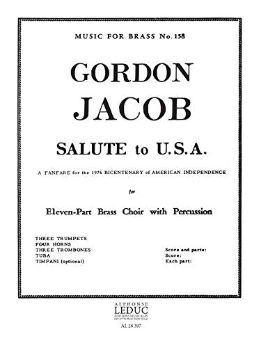 Gordon jacob: salute to usa (ensemble-brass 8 or more) book