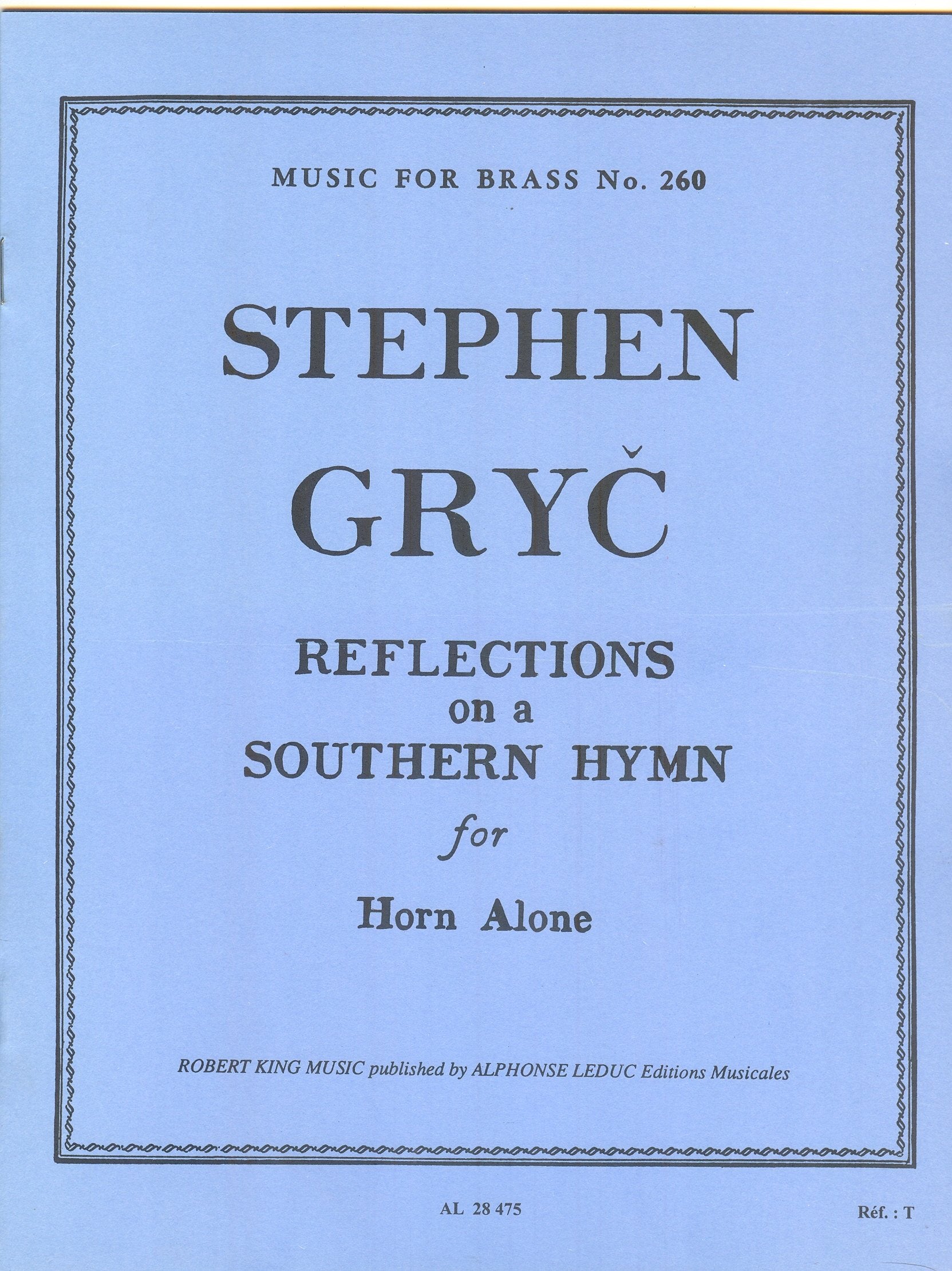 REFLECTIONS ON A SOUTHERN HYMN HORN(COR) ALONE(SEUL)MFB260 book