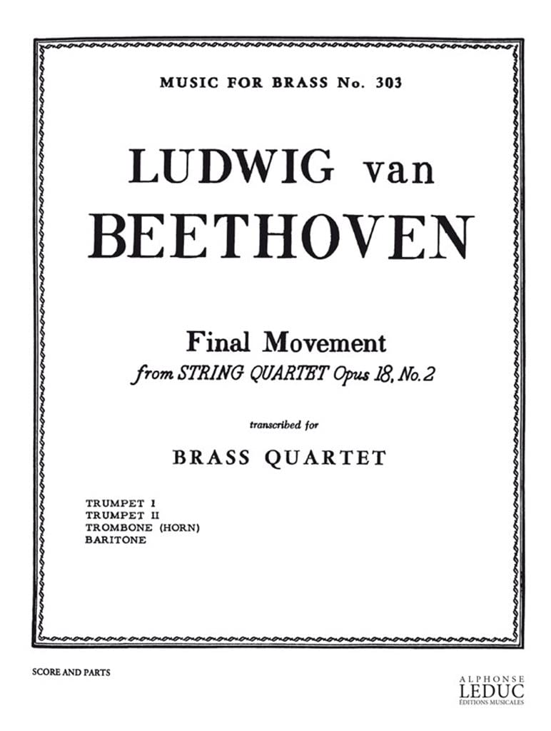 FINAL MOVEMENT OP18 N02 BRASS QUINTET/SCORE AND PARTS(PTION/PTIES)MFB303 book