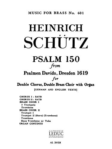 PSALM 150 BRASS ENSEMBLE/ORG/VCES/SC/PTS(PTION/PTIES)MFB601 book