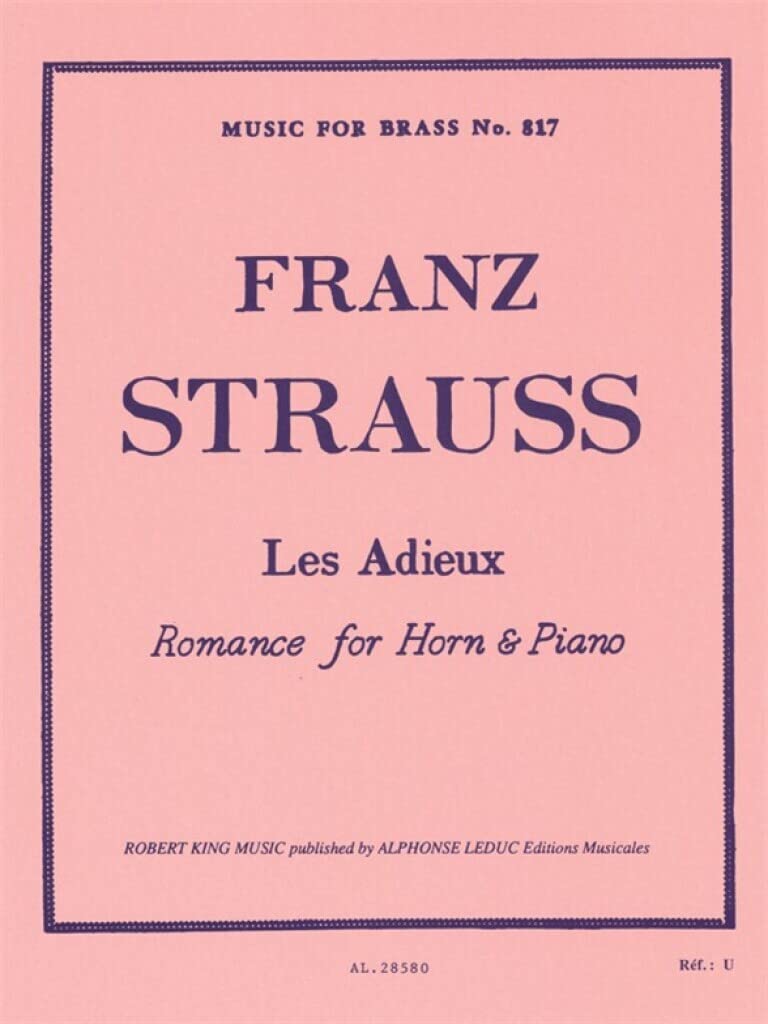 ADIEUX HORN(COR) AND PIANO MFB817 book