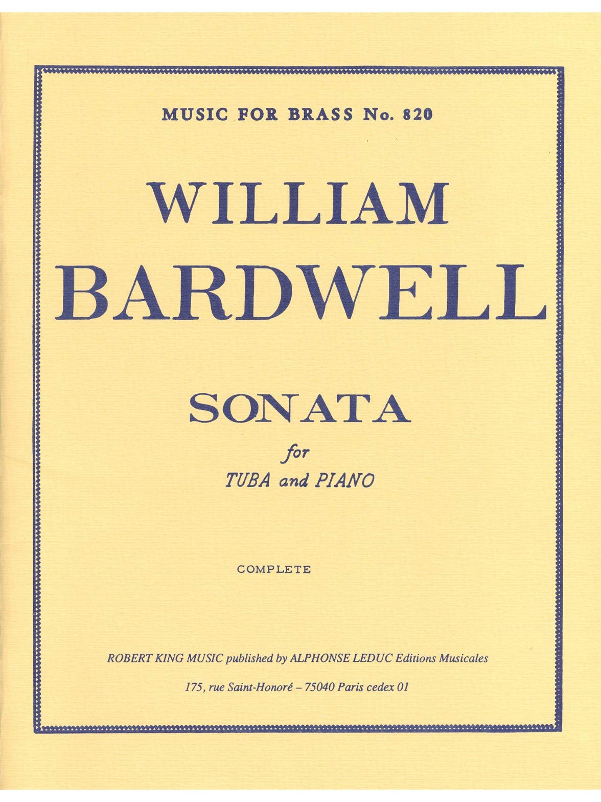 SONATA TUBA AND PIANO MFB820 book