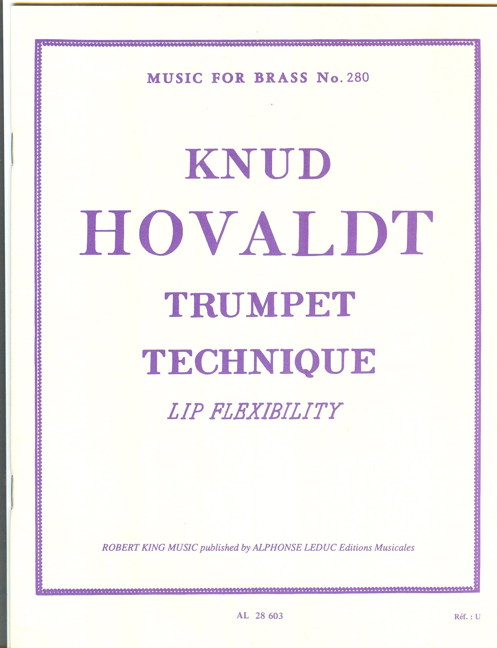 Knud hovaldt: trumpet technique: lip flexibility (trumpet solo) trompette book