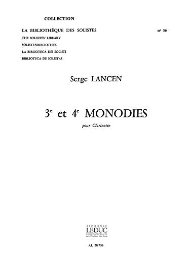 3EME ET 4EME MONODIES CLARINETTE (LM036) book