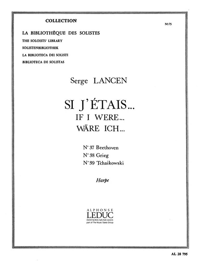 SI J'ETAIS (N037 BEETHOVEN/N038 GRIEG/N039 TCHAIKOWSKI)/HARPE (LM075) book