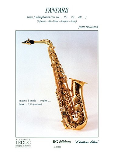Jean bouvard: fanfare (saxophone ensemble (5 or more)) book