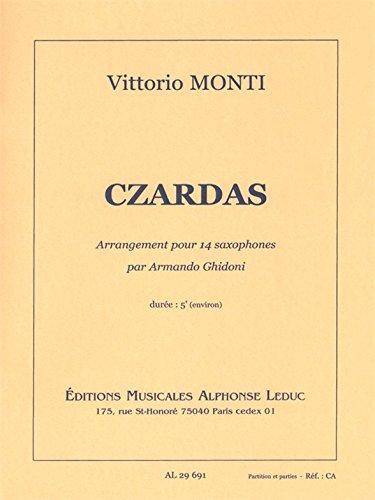 Vittorio monti: czardas (14 saxophones) book