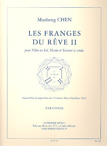 Chen musheng les franges du reve flute harp & strings score book