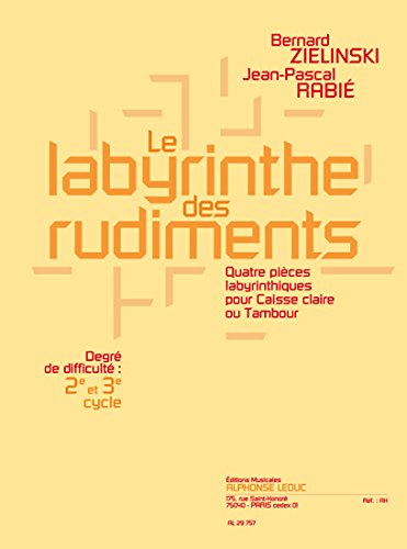 Rabie: le labyrinthe des rudiments 4 pieces pour caisse claire ou tambour book