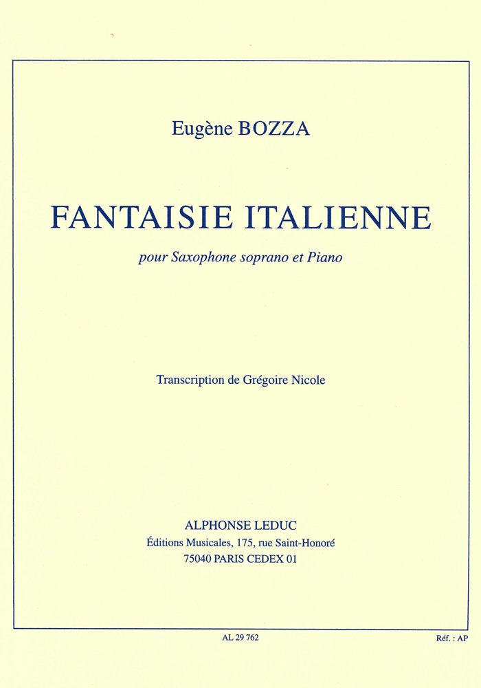 Fantaisie italienne arr nicole sop sax/pno book