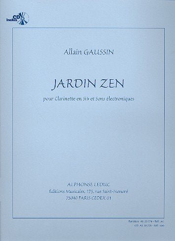 Gaussin allain jardin zen clarinet book/cd book