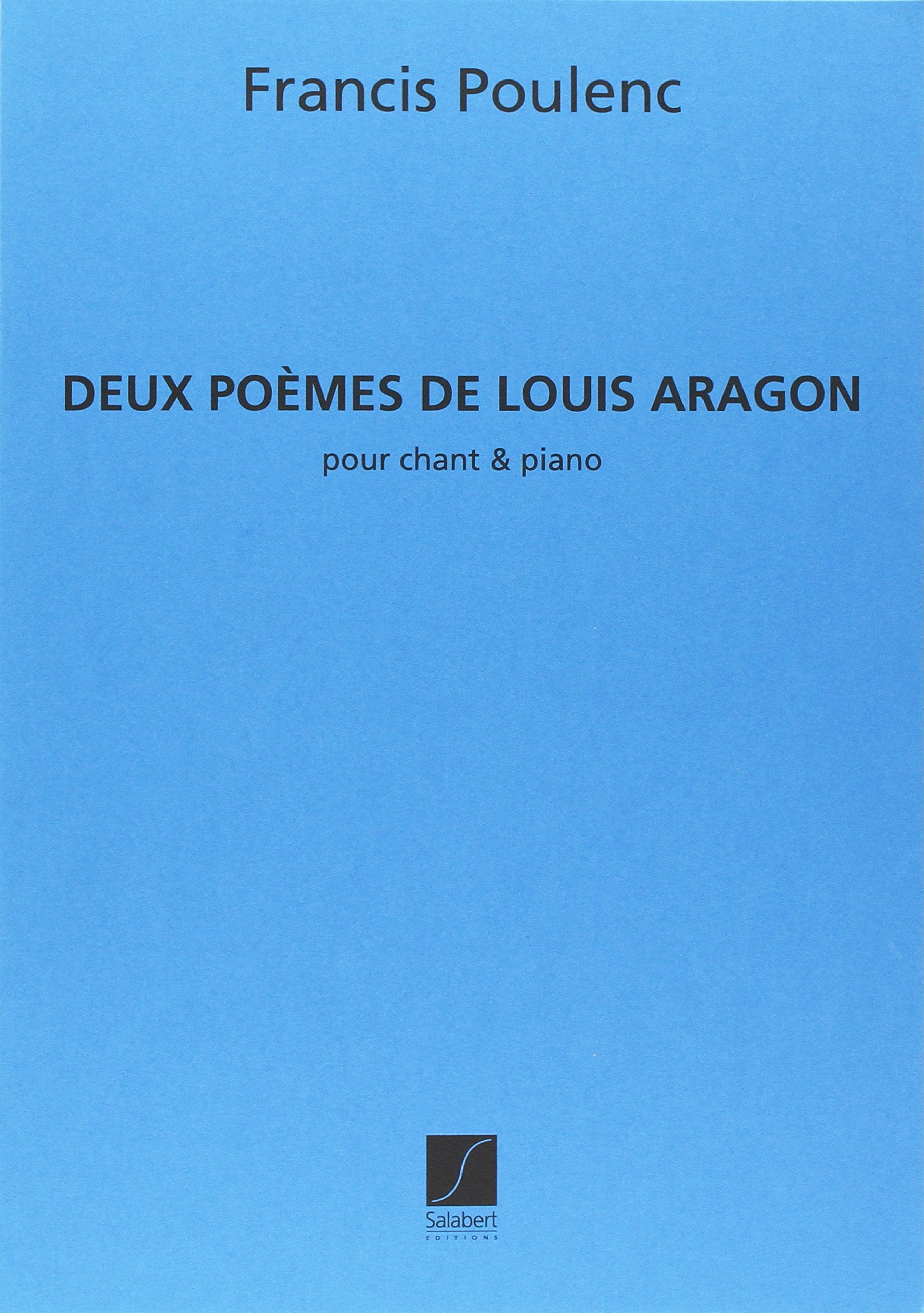 Deux poemes de louis aragon chant book