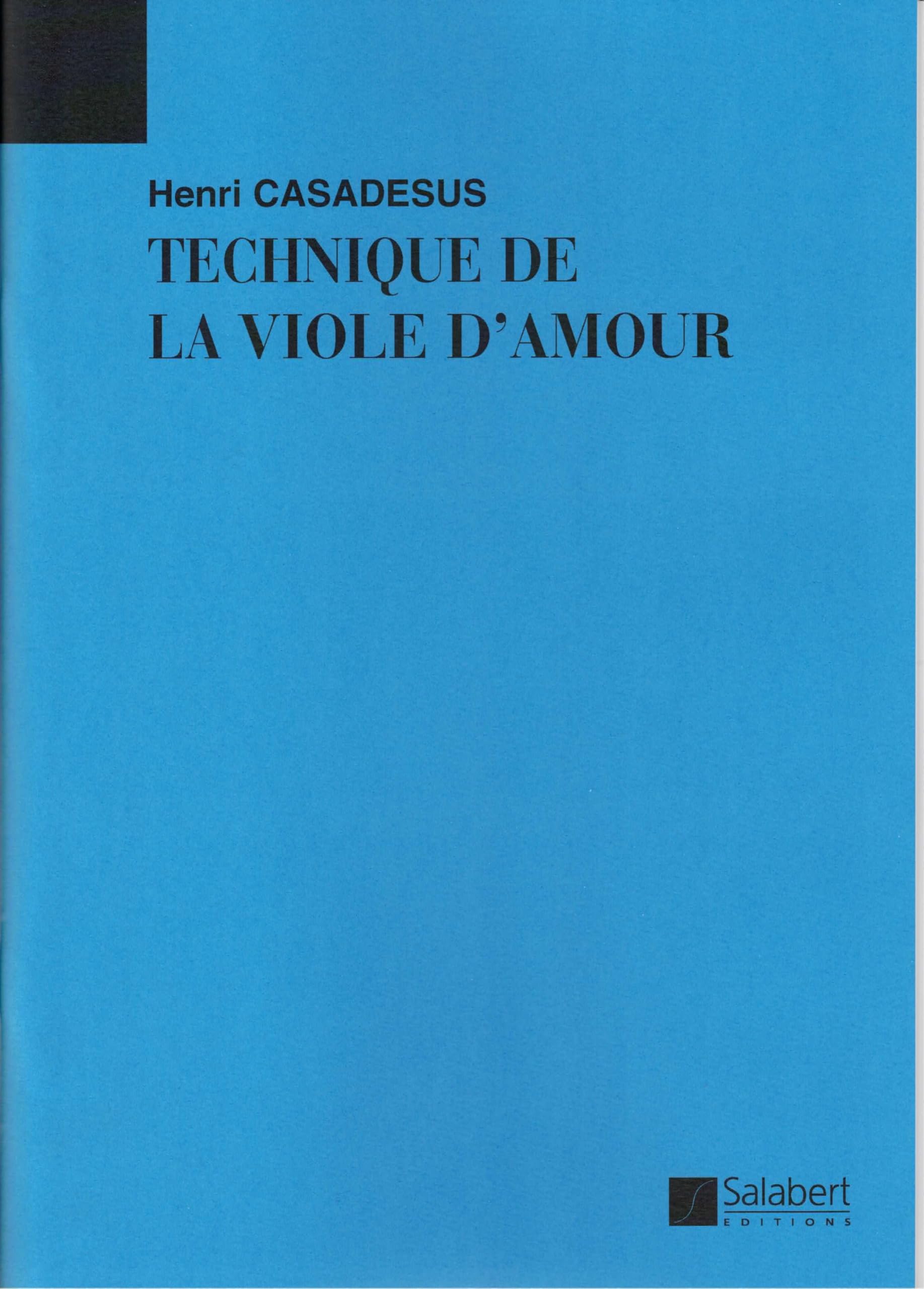 Francis casadesus : technique de la viole d'amour book