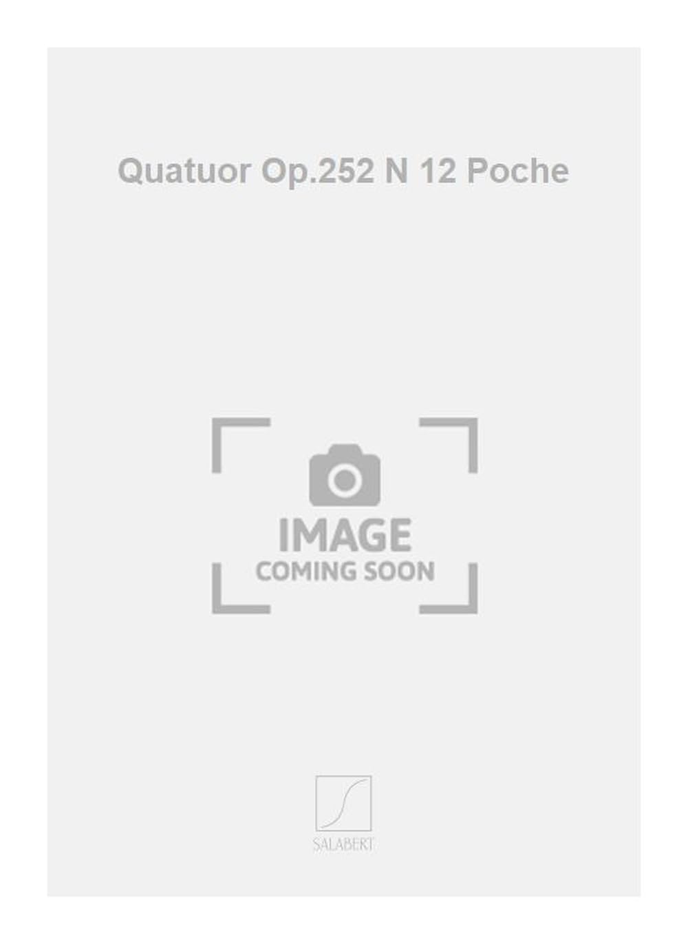Quatuor op.252 n 12 poche musique d'ensemble book