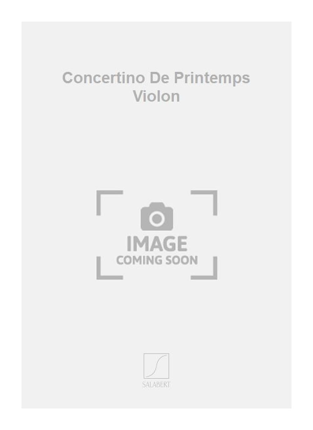 Concertino de printemps violon poche musique d'ensemble book