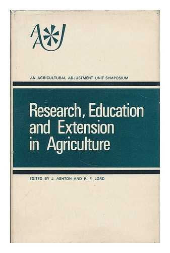 Research, Education and Extension in Agriculture book