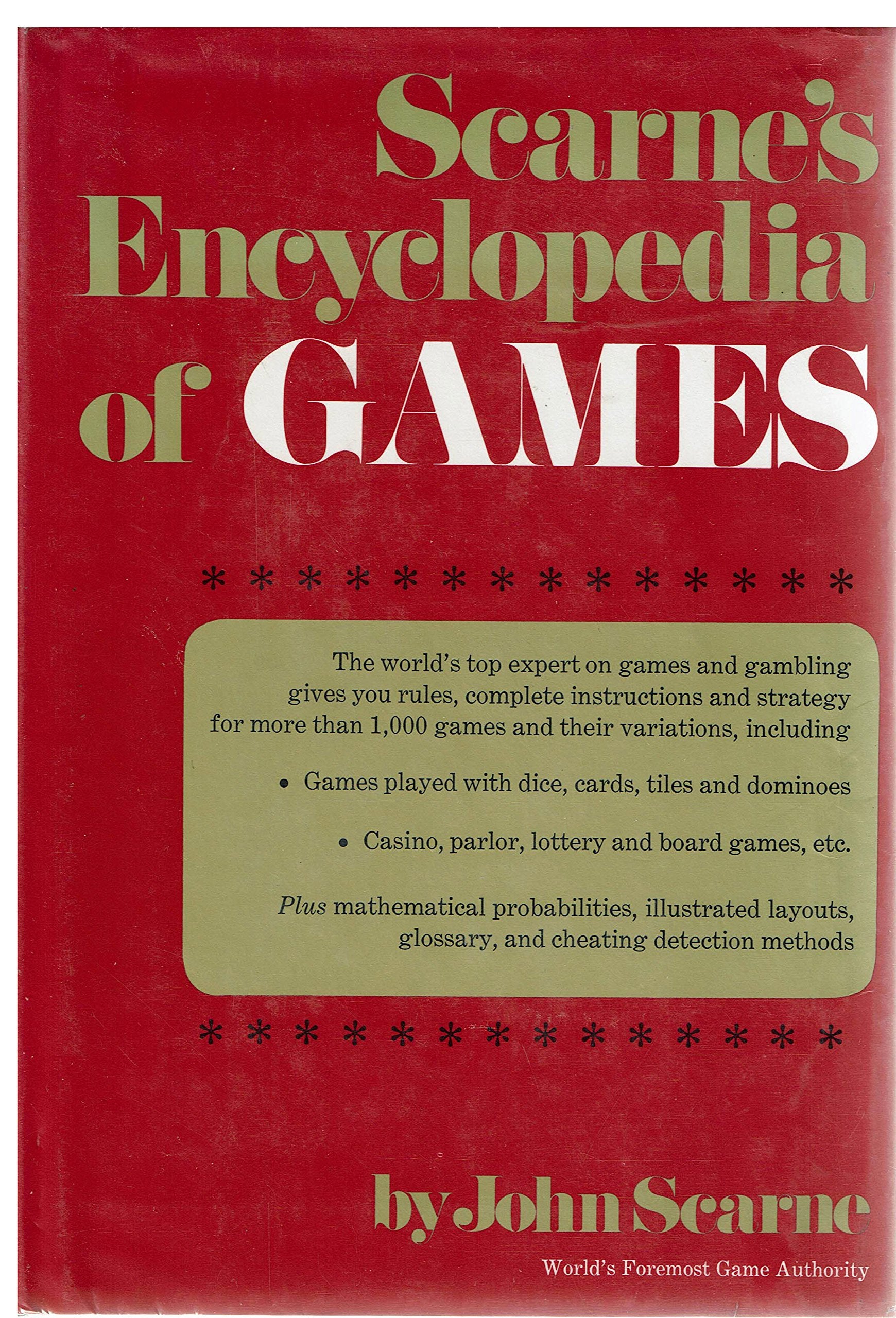 Scarne's Encyclopedia of Games Books