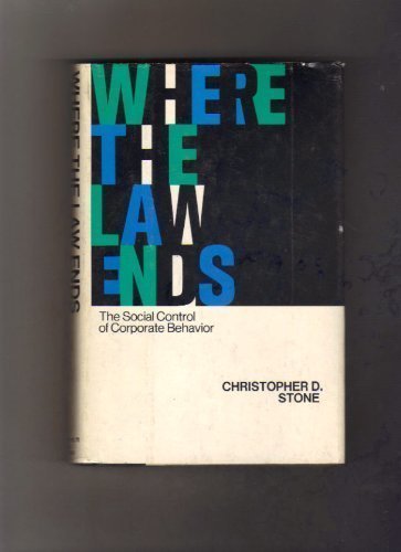 Where the law ends: The social control of corporate behavior Books