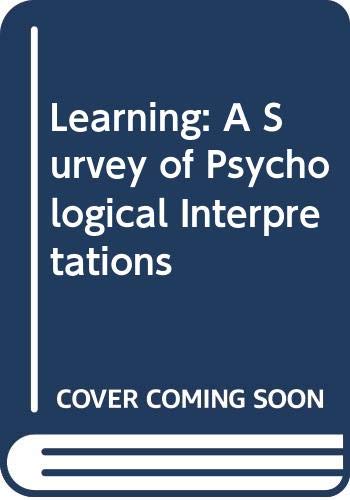 Learning: A Survey of Psychological Interpretations book